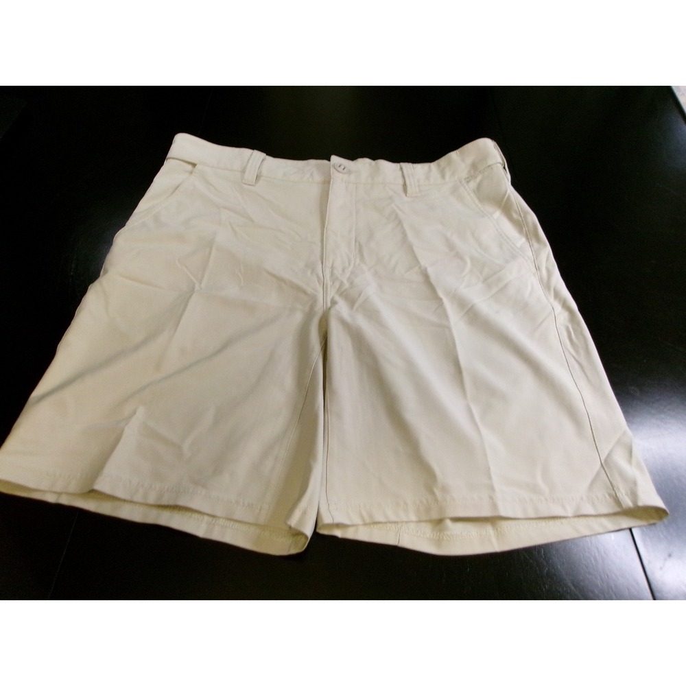 Huk Mens Performance Fishing‎ Shorts Tan Khaki Stretch Size Large RN144273